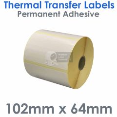 102mm x 64mm thermal transfer labels