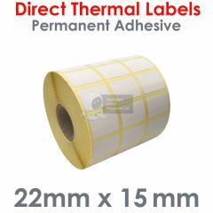 22mm x 15mm direct thermal labels