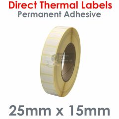 25mm s 15mm direct thermal labels