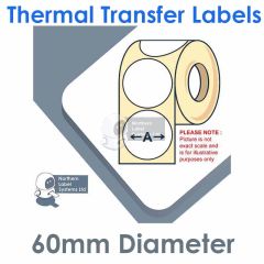White labels 102mm x 102mm square thermal transfer