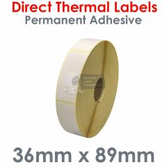 36mm x 89mm direct thermal labels