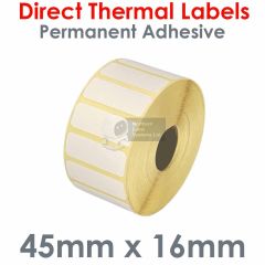 45mm x 16mm direct thermal labels