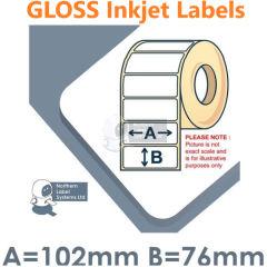 102mm x 76mm Gloss Paper Colour Inkjet Labels