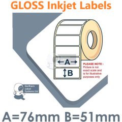 LX2000e 76mm x 51mm Gloss Paper Colour Inkjet Labels