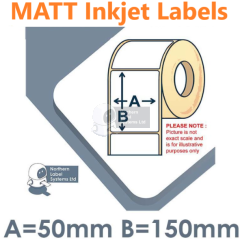 LX500e 50mm x 150mm Matt Paper Colour Inkjet Labels