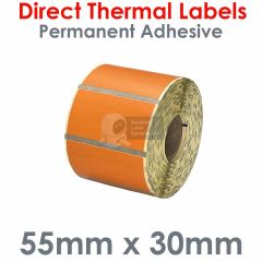 Orange 55mm x 30mm Labels for Star TSP700ii and TSP800ii Printer
