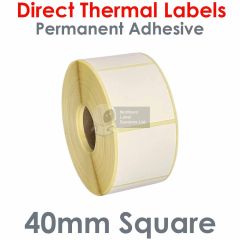 40mm square labels direct thermal