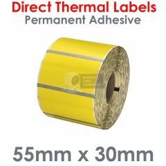 Yellow Star printer labels 55mm x 30mm